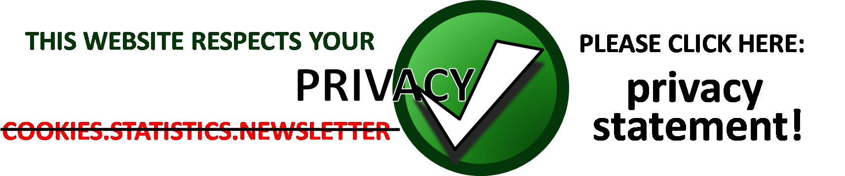 no cookies no statistics no newsletter on this website